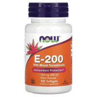 Витамин E NOW Foods E-200 100 Softgels