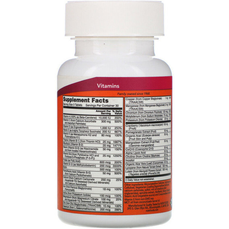 Витаминно-минеральный комплекс NOW Foods Eve Superior Women's Multi 90 Tabs NOW-03796