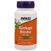 Гінкго Білоба NOW Foods Ginkgo Biloba 60 mg 60 Veg Caps