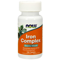 Микроэлемент Железо NOW Foods Iron Complex 100 Tabs