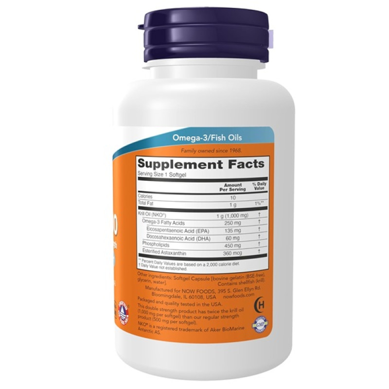 Олія криля NOW Foods Neptune Krill Oil 1000 mg 60 Softgels