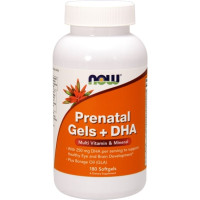 Витамины для беременных NOW Foods Prenatal Gels + DHA 180 Softgels
