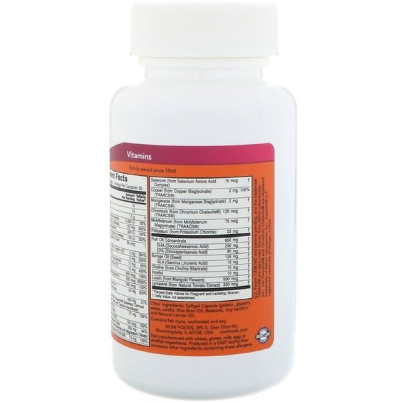 Вітаміни для вагітних NOW Foods Prenatal Gels + DHA 90 Softgels NOW-03809