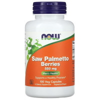 Экстракты ягод сереноа NOW Foods Saw Palmetto Berries 550 mg 100 Veg Caps NF4747