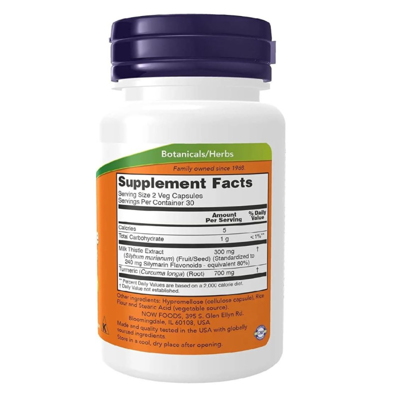 Розторопша NOW Foods Silymarin Milk Thistle 150 mg 60 Veg Caps