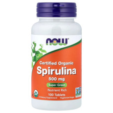 Спіруліна NOW Foods Spirulina 500 mg 100 Tabs