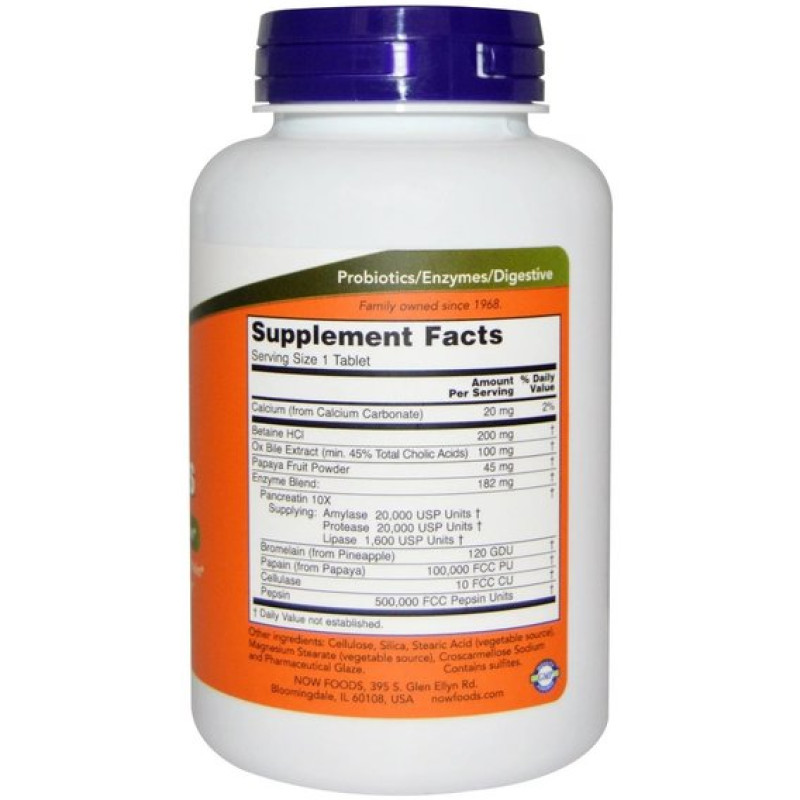 Травні ферменти NOW Foods Super Enzymes 180 Tabs