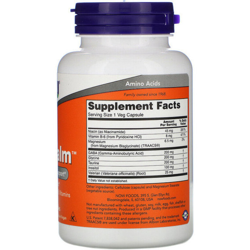 Аминокомплекс NOW Foods True Calm 90 Veg Caps NOW-00155