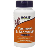 Куркума NOW Foods Turmeric & Bromelain 90 Veg Caps