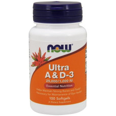 Комплекс Вітамін A+D NOW Foods Ultra A And D-3 100 Softgels NOW-00361