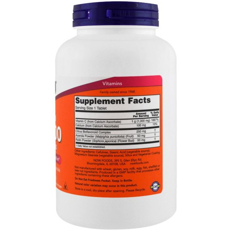 Витамин C NOW Foods Vitamin C-1000 180 Tabs