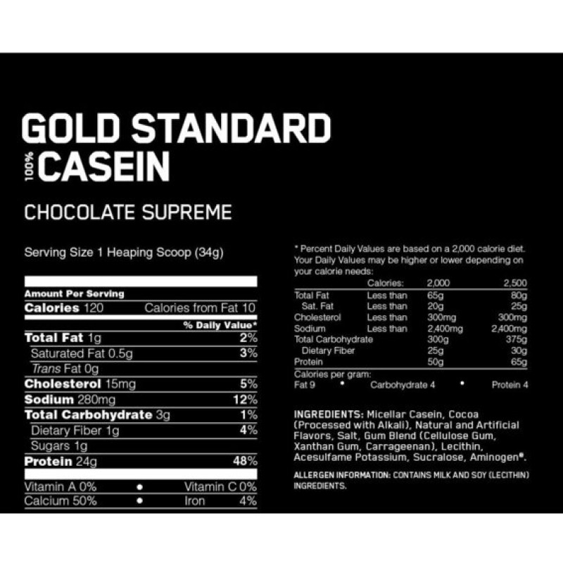 Протеїн Optimum Nutrition 100% Casein Gold Standard 1816 g /53 servings/ Chocolate Supreme