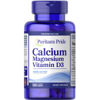 Микроэлемент Кальций Puritan's Pride Calcium Magnesium with Vitamin D 120 Caplets