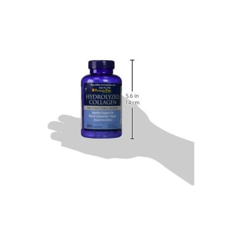 Комплекс для шкіри, волосся, нігтів Puritan's Pride Hydrolyzed Collagen 1000 mg 180 Caplets