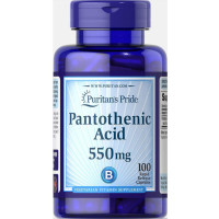 Пантотенова кислота Puritan's Pride Pantothenic Acid Rapid Release 550 mg 100 Caps