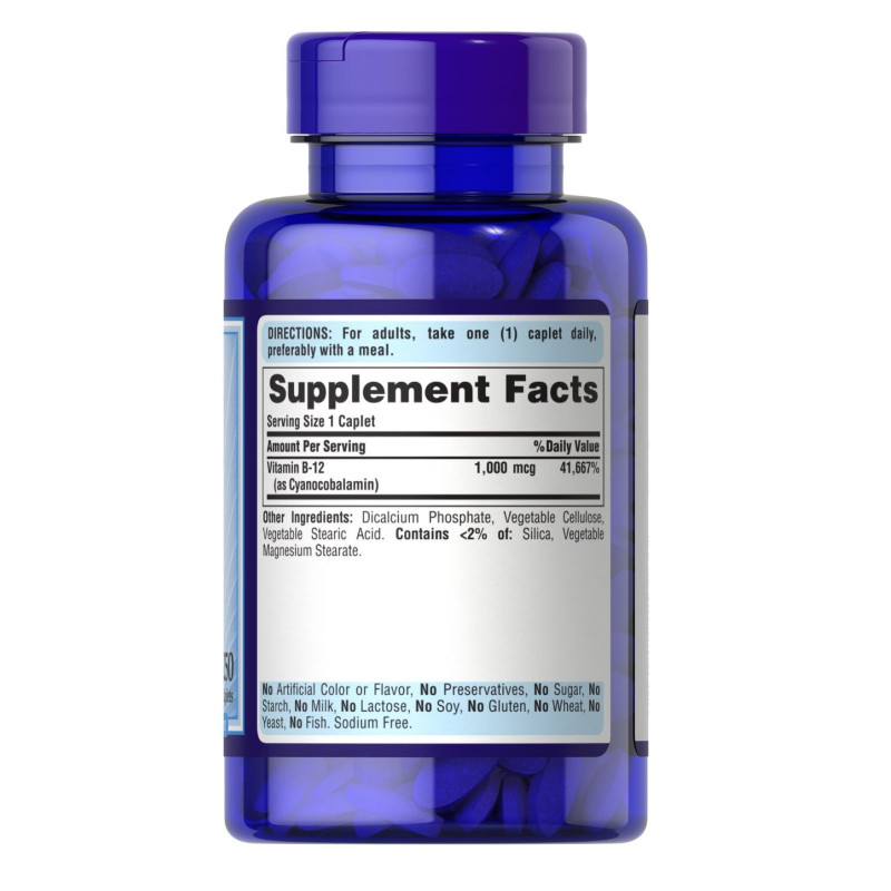 Вітамін Б12 Puritan's Pride Vitamin B-12, Timed Release Caplets 1000 mcg 100 Caplets