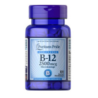 Вітамін Б12 Puritan's Pride Vitamin B-12 Sublingual 2500 mcg 100 Microlozenges