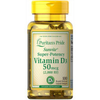 Вітамін D Puritan's Pride Vitamin D3 2000 IU 100 Softgels