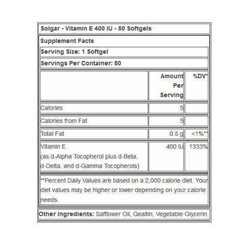 Вітамін E Puritan's Pride Vitamin E-400 IU 50 Softgels