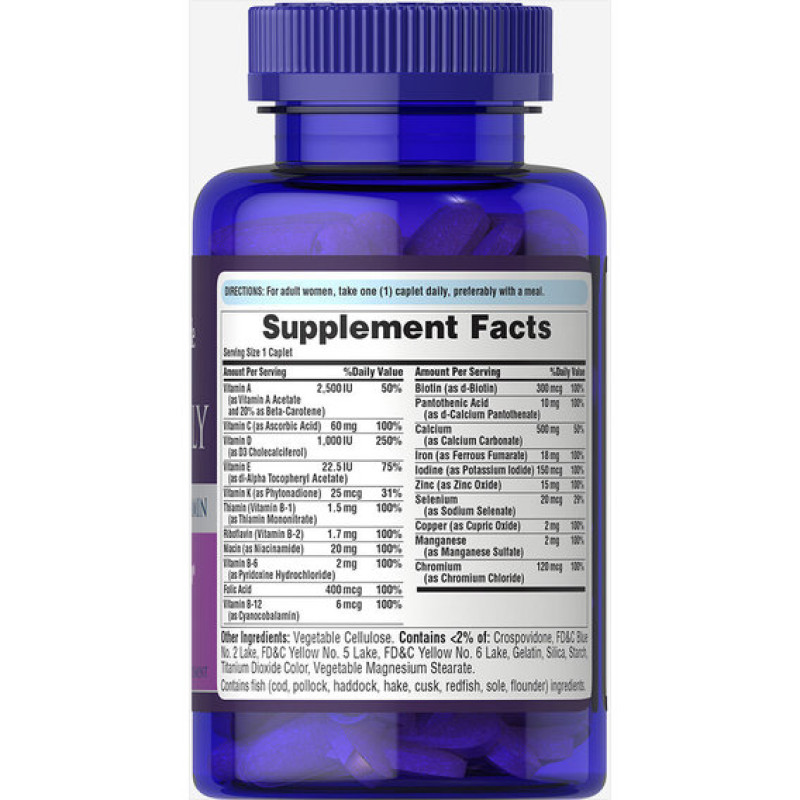 Витаминно-минеральный комплекс Puritan's Pride Women's One Daily Multivitamins 100 Caplets