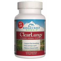 Комплекс для профілактики дихальної системи RidgeCrest Herbals Clear Lungs 60 Veg Caps RCH134