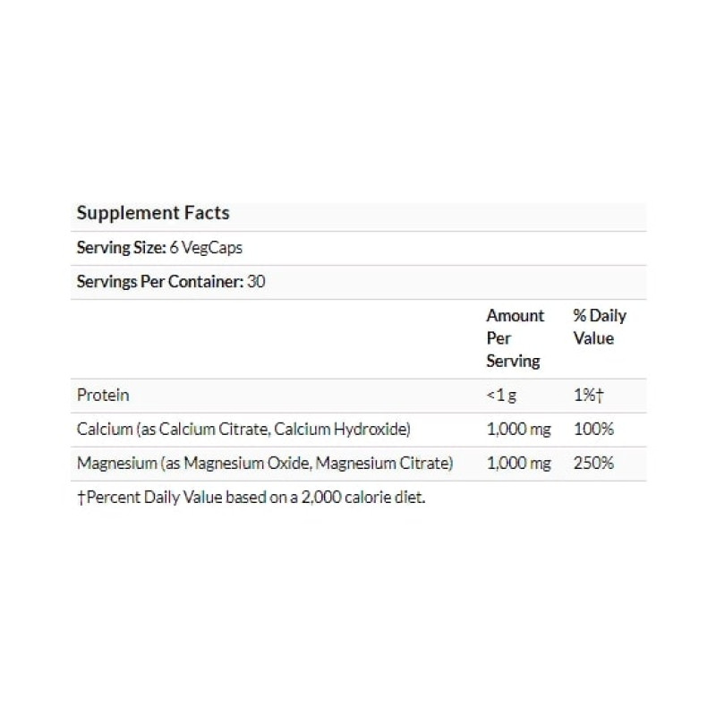 Мікроелемент Кальцій Solaray Cal-Mag Citrate, 1:1 Ratio, High Potency 90 Veg Caps SOR04524