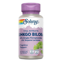 Гинкго Билоба Solaray Ginkgo Biloba Leaf Extract 60 mg 60 Veg Caps SOR-03600