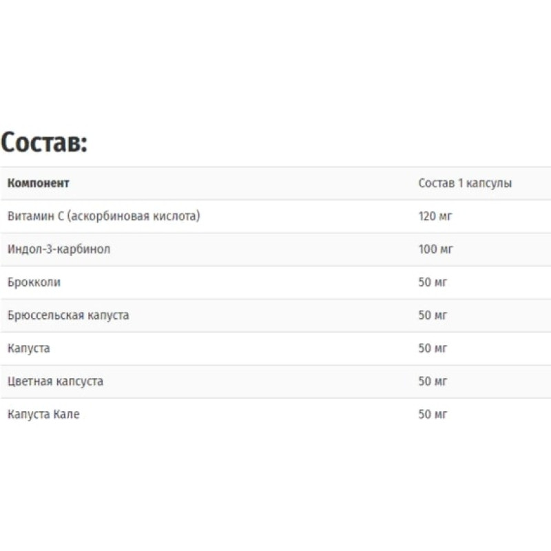Индол 3 карбинол Solaray Indole-3-Carbinol 100 mg 30 Veg Caps SOR-36664