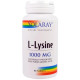Лизин Solaray L-Lysine 1000 mg 90 Tabs SOR-04860