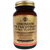 Микроэлемент Хром Solgar Chromium Polynicotinate 200 mcg 100 Veg Caps