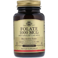 Фолієва кислота Solgar Folate 1000 mcg (as Metafolin) 120 Tabs