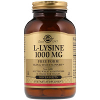 Лизин Solgar L-Lysine Free Form 1000 mg 100 Veg Tabs
