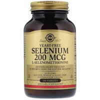 Селен Solgar Selenium, Yeast-Free 200 mcg 250 Tabs SOL-02558
