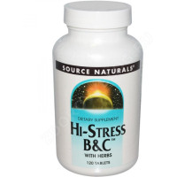 Комплекс для профілактики нервової системи Source Naturals Hi-Stress B&C 120 Tabs