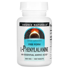 Фенілаланін Source Naturals L-Phenylalanine 500 mg 100 Tabs