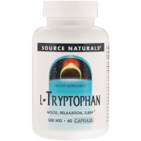 Триптофан Source Naturals L-Tryptophan 500 mg 60 Caps SNS-01984