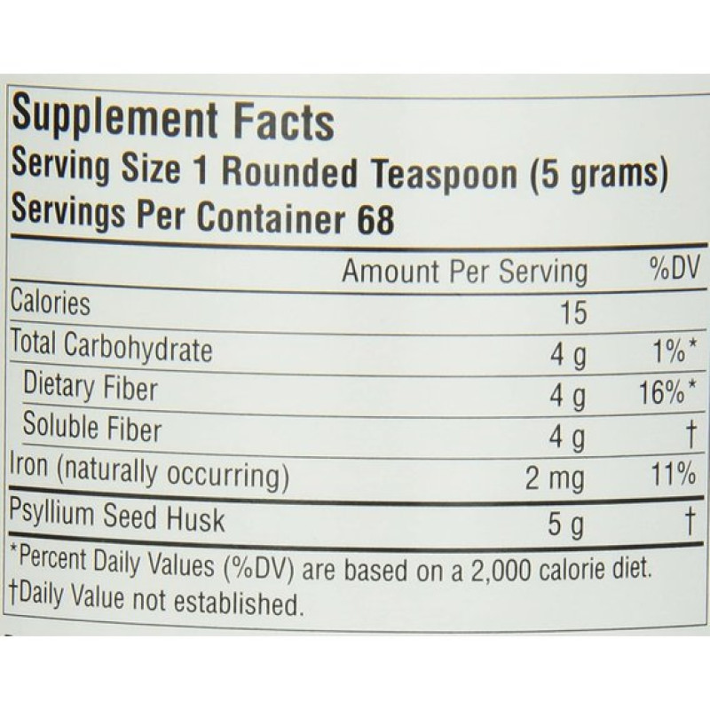 Клітковина Source Naturals Psyllium Husk Powder, 12 oz 340 g /68 servings/