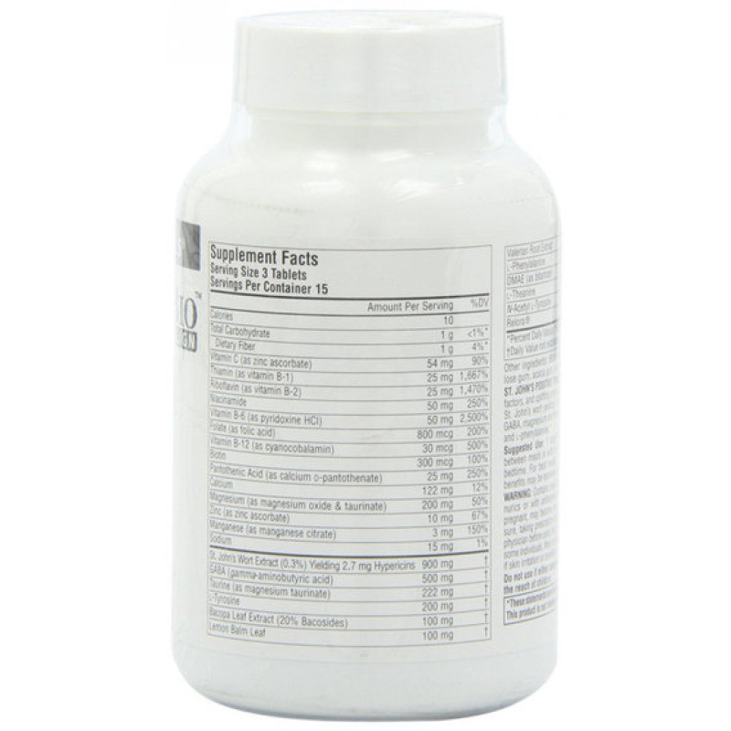 Комплекс для профілактики нервової системи Source Naturals St. John's Positive Thoughts 45 Tabs