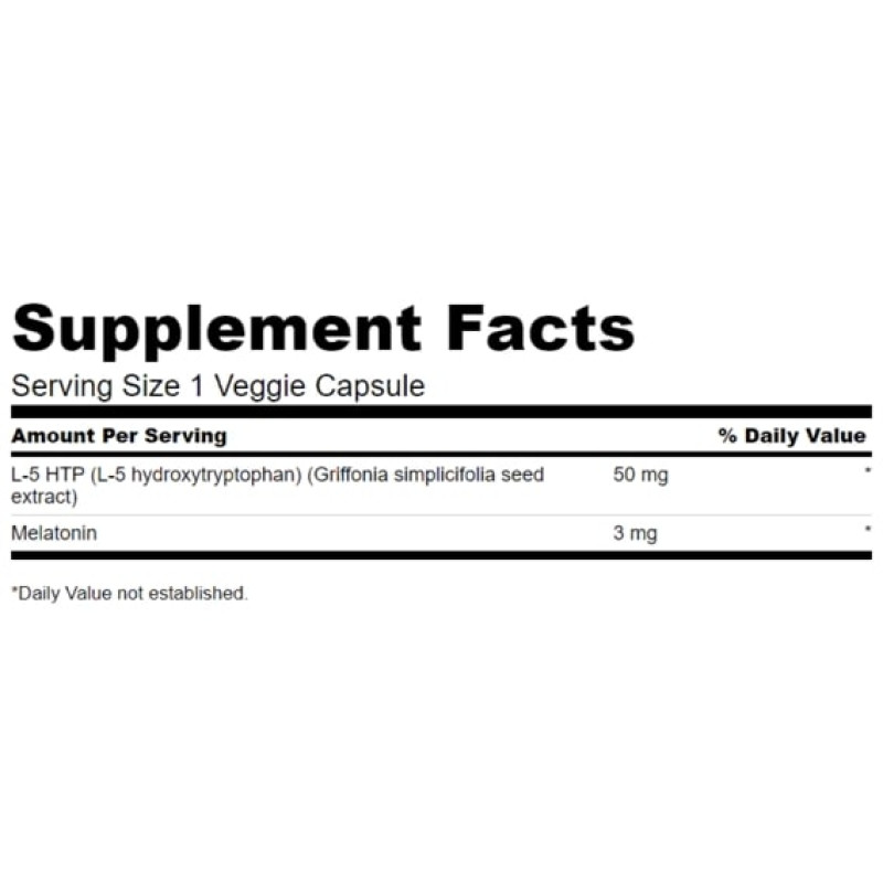 Мелатонін для сну Swanson 5-HTP & Melatonin 30 Veg Caps SWA-02764