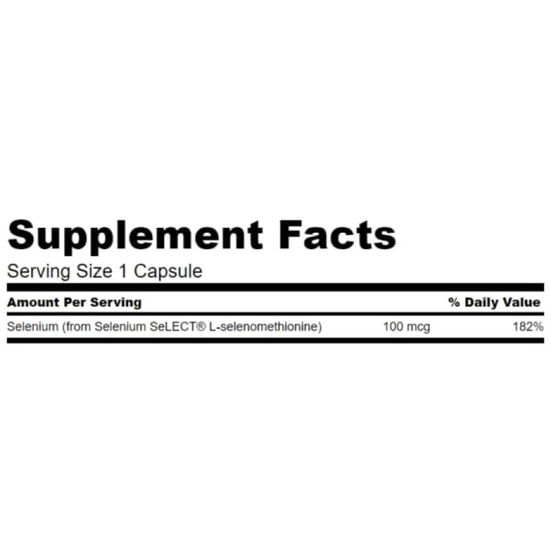 Селен Swanson Selenium L-Selenomethionine 100 mcg 200 Caps SWA-01235