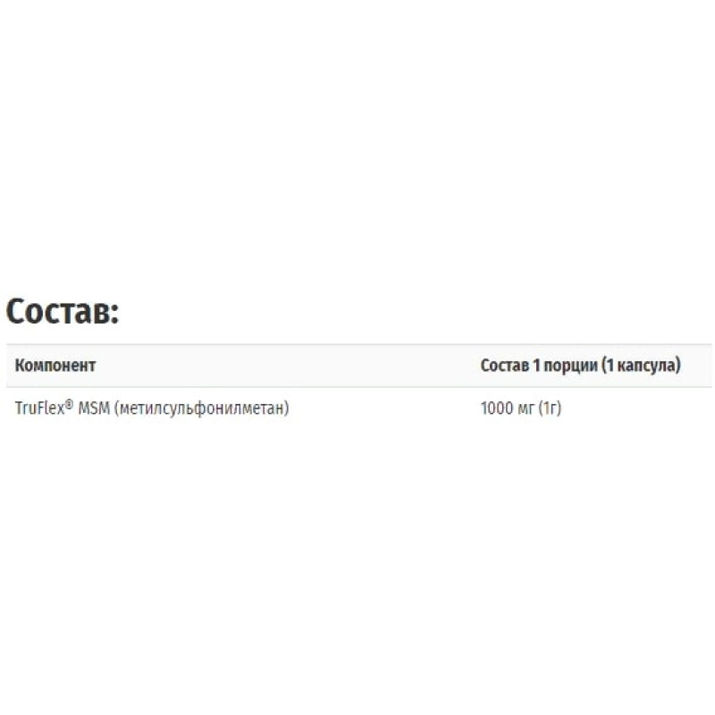 Препарат для суглобів та зв'зок Swanson Ultra MSM 1000 mg 120 Caps SWA-02655