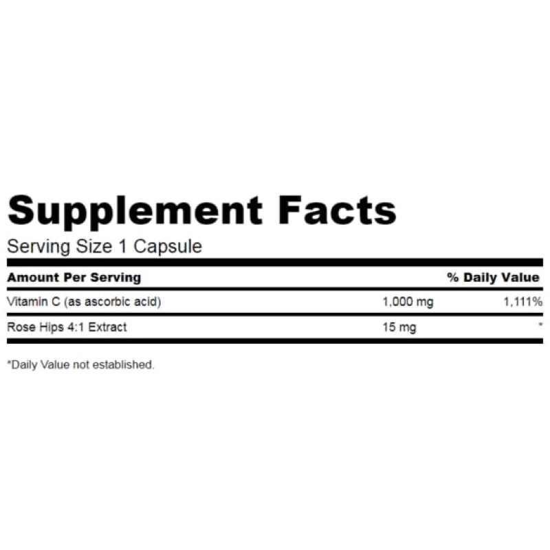 Вітамін C Swanson Vitamin C with Rose Hips 1000 mg 90 Caps SWA-11054