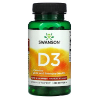 Вітамін D Swanson Vitamin D3 Hignest 5000IU (125mcg) 250 Softgels SWA-11371