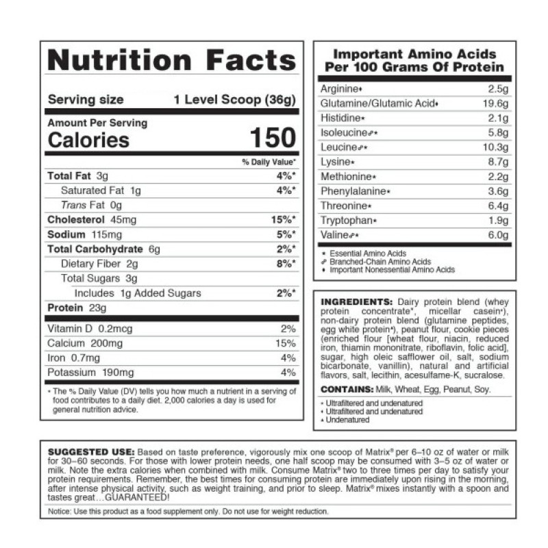 Протеїн Syntrax Matrix 2.0 907 g /30 servings/ Peanut Butter Cookie