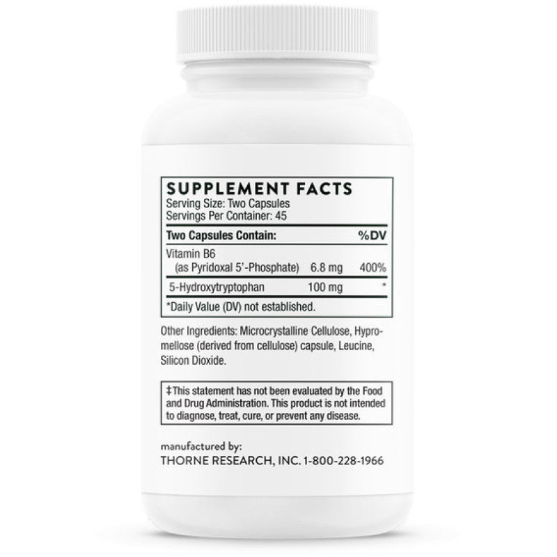 Триптофан Thorne Research 5-Hydroxytryptophan 90 Caps