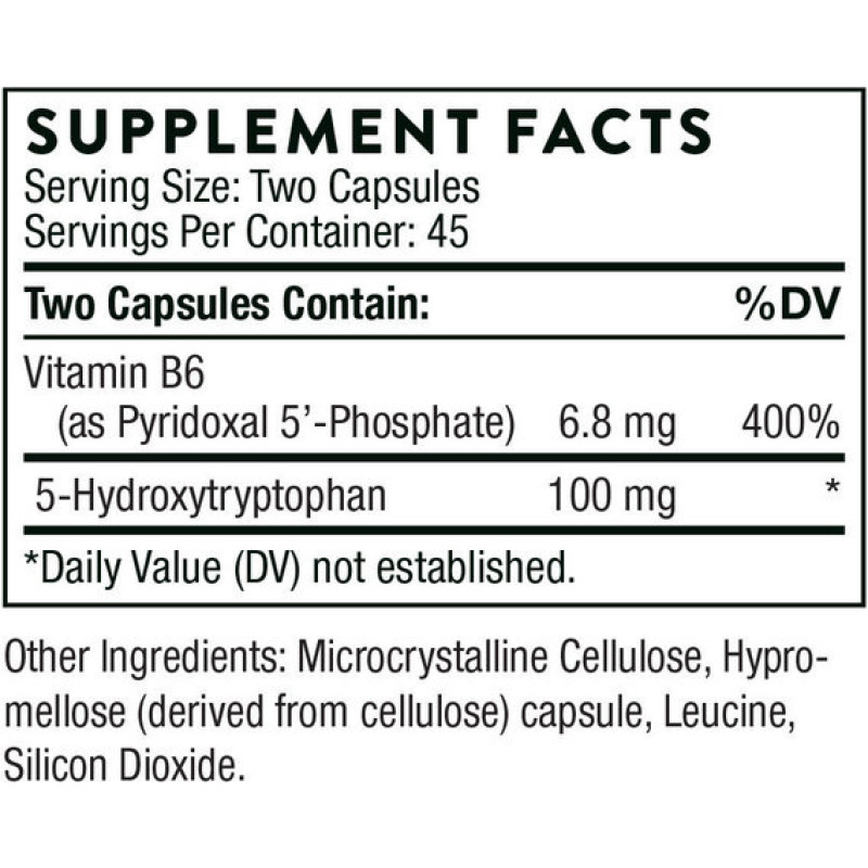 Триптофан Thorne Research 5-Hydroxytryptophan 90 Caps