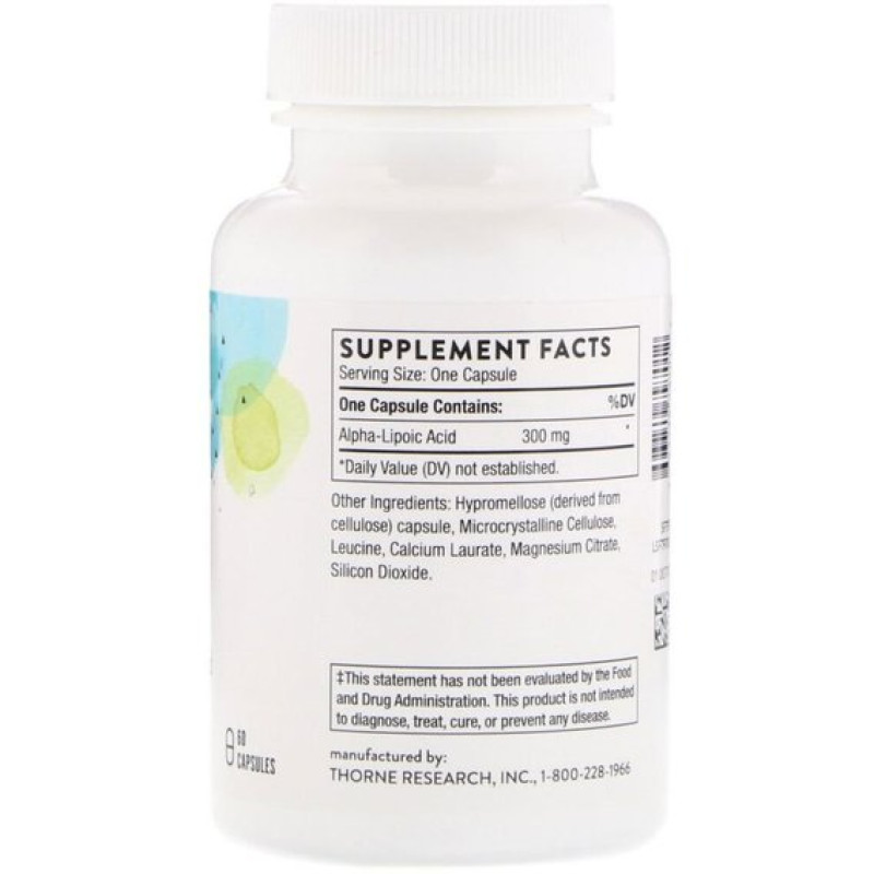 Альфа-липоевая кислота Thorne Research Alpha-Lipoic-Acid 300 mg 60 Caps