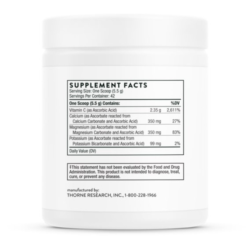 Вітамін C Thorne Research Buffered C Powder 8.15 oz 231 g /42 servings/
