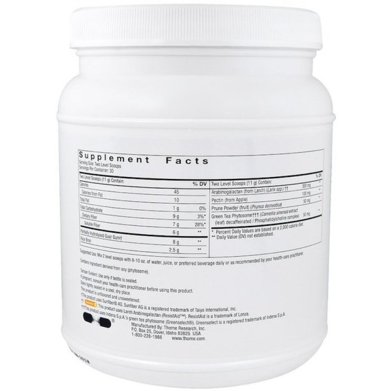 Клітковина Thorne Research FiberMend, 11.6 oz 330 g /30 servings/ THR00282