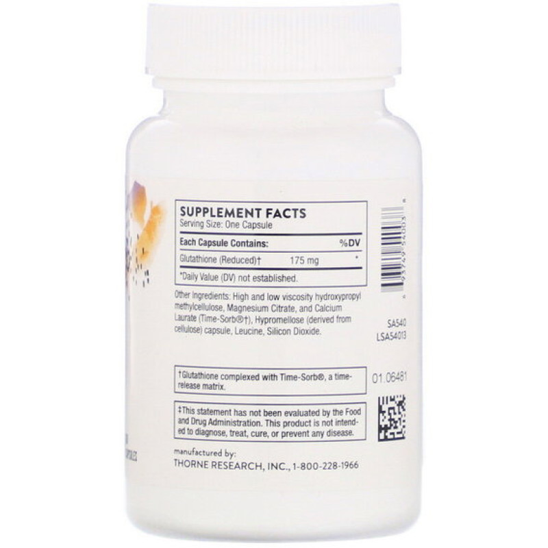 Глутатион Thorne Research Glutathione-SR 60 Caps
